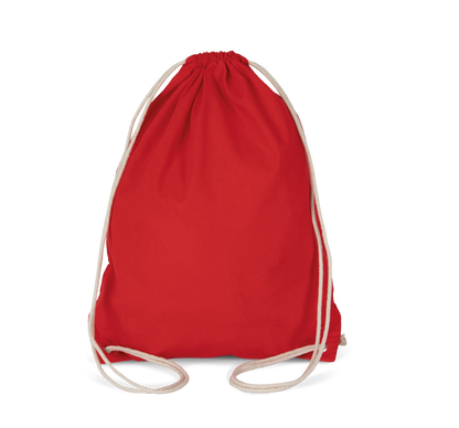COTTON DRAWSTRING BACKPACK - Red - Main