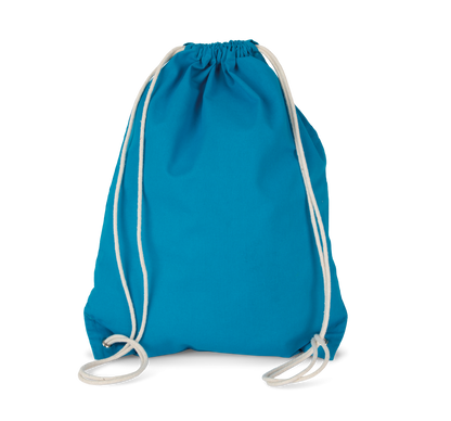 COTTON DRAWSTRING BACKPACK - Tropical Blue - Main
