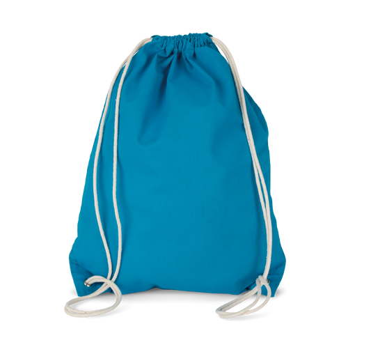COTTON DRAWSTRING BACKPACK - Tropical Blue - Main