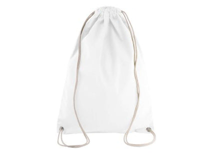COTTON DRAWSTRING BACKPACK - White - Main