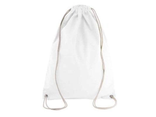 COTTON DRAWSTRING BACKPACK - White - Main