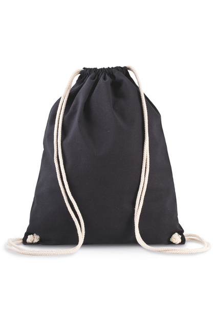 ORGANIC COTTON BACKPACK WITH DRAWSTRING CARRY HANDLES - Hibiscus Red - Model
