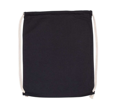 ORGANIC COTTON BACKPACK WITH DRAWSTRING CARRY HANDLES - Black - Main
