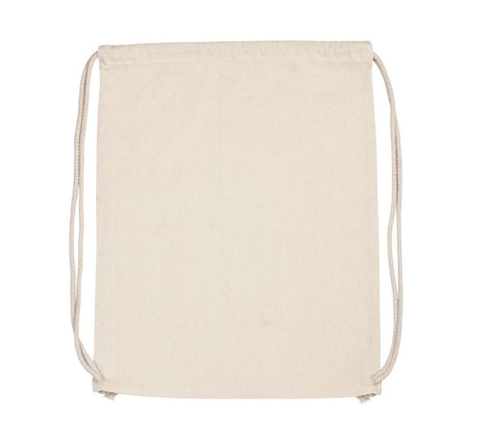 ORGANIC COTTON BACKPACK WITH DRAWSTRING CARRY HANDLES - Natural - Main
