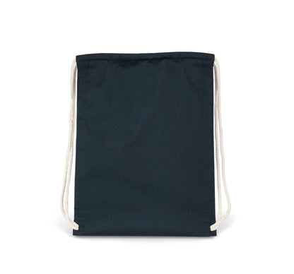 ORGANIC COTTON BACKPACK WITH DRAWSTRING CARRY HANDLES - Navy Blue - Main