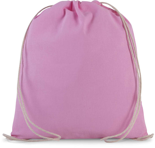 ORGANIC COTTON SMALL DRAWSTRING BAG - Dark Pink - Main