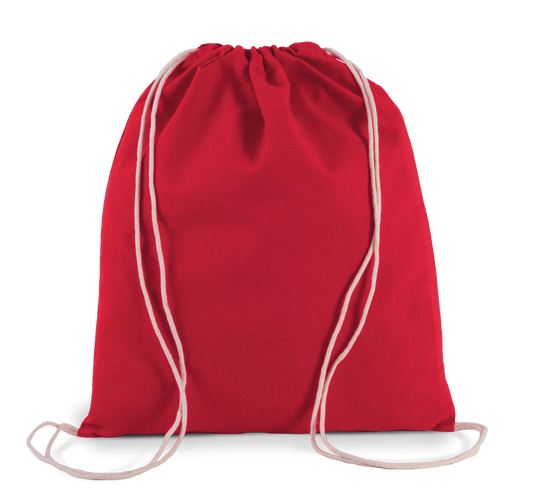 ORGANIC COTTON SMALL DRAWSTRING BAG - Hibiscus Red - Main