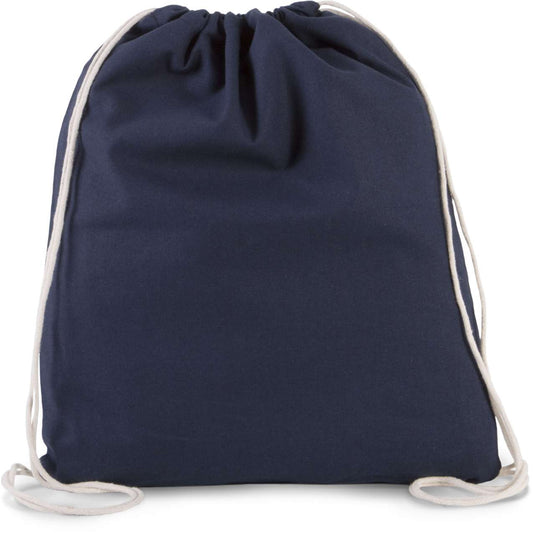 ORGANIC COTTON SMALL DRAWSTRING BAG - Navy - Main