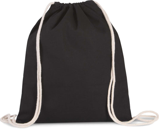 DRAWSTRING BAG WITH THICK STRAPS - Black - Main