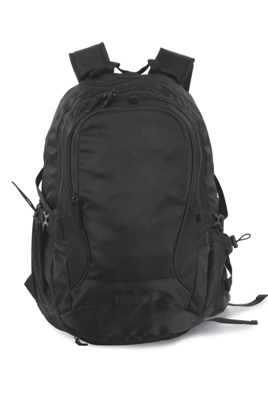 LEISURE BACKPACK WITH HELMET HOLDER - Black/Black - Model