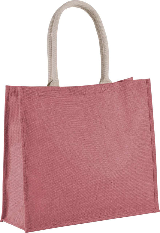JUTE BEACH BAG - Light Marsala - Main
