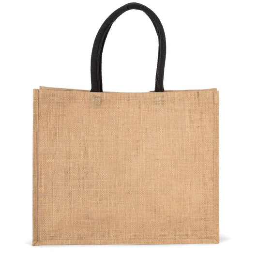 JUTE BEACH BAG - Natural/Black - Main