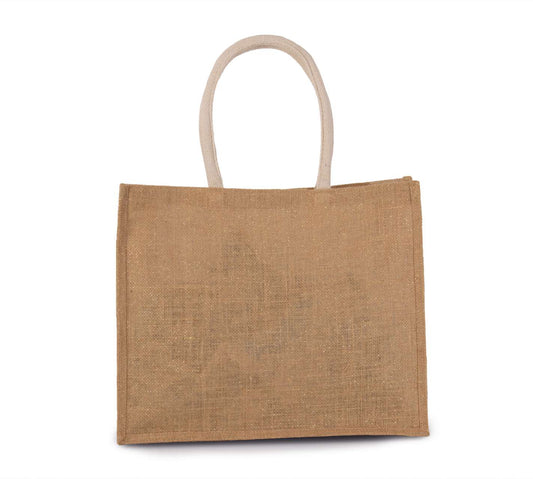 JUTE BEACH BAG - Natural/Gold - Main