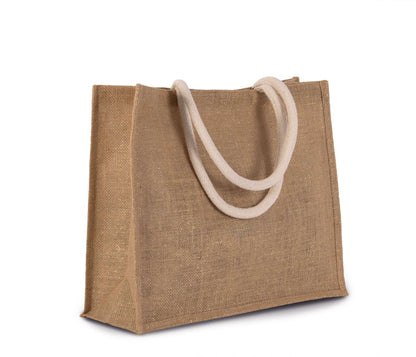 JUTE BEACH BAG - Natural/Gold - Additional