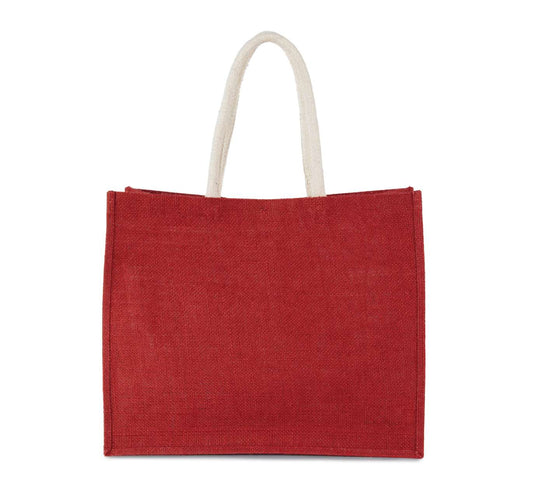 JUTE BEACH BAG - Red Clay - Main