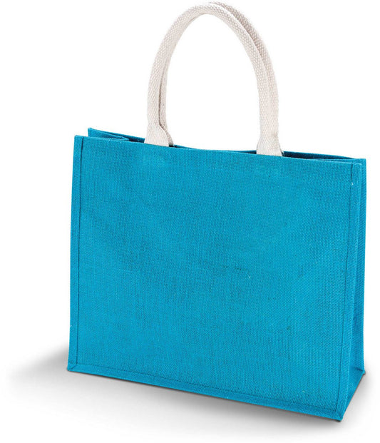JUTE BEACH BAG - Turquoise - Main