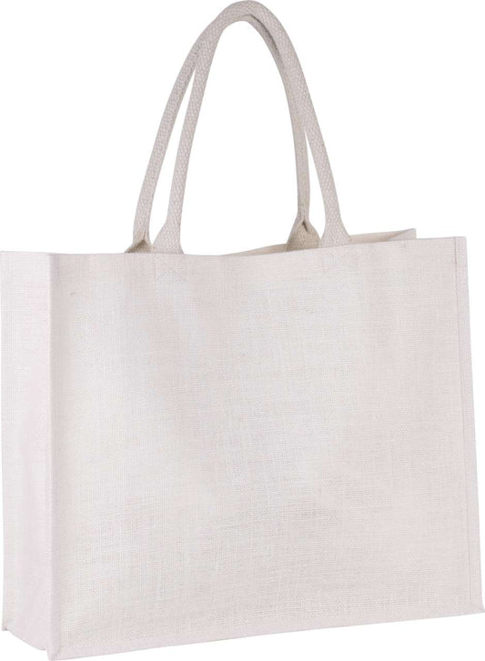 JUTE BEACH BAG - White - Main