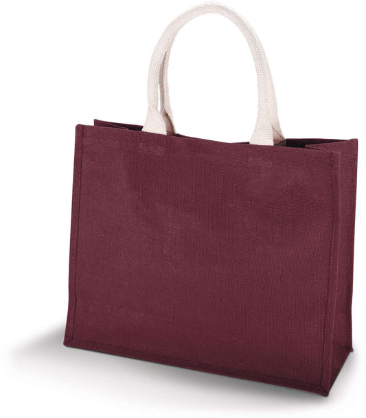 JUTE BEACH BAG - Wine - Main