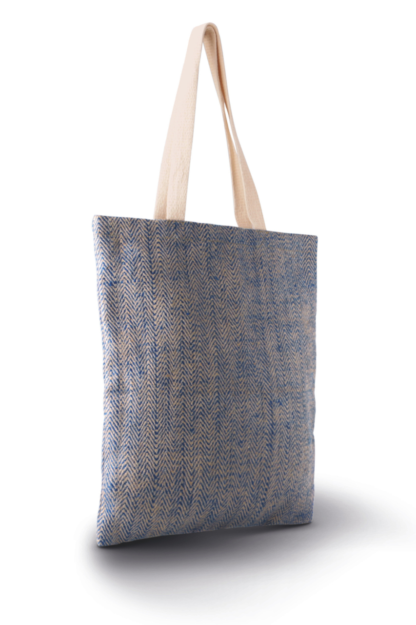100% NATURAL YARN DYED JUTE BAG - Black/Black - Model