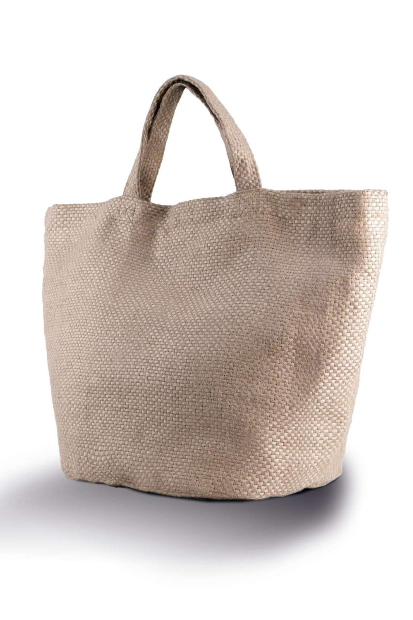 100% NATURAL YARN DYED JUTE BAG - Natural - Model