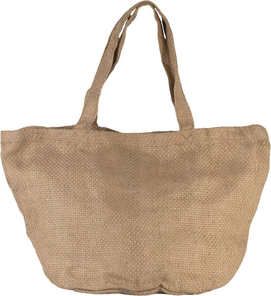 100% NATURAL YARN DYED JUTE BAG - Natural - Main