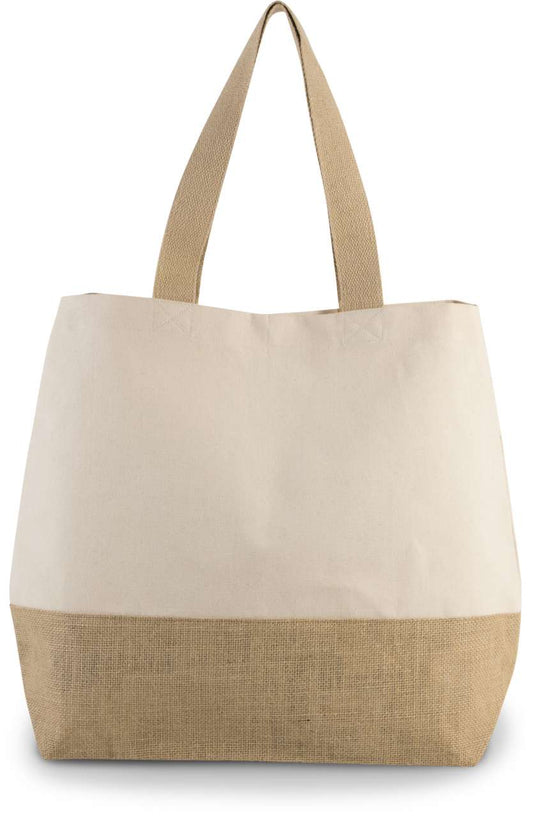 CANVAS & JUTE HOLD-ALL SHOPPER BAG - Natural/Natural - colorimageurl