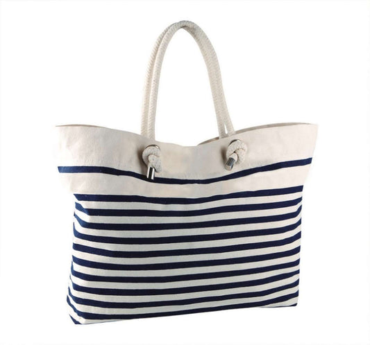 BEACH BAG - Natural/Navy - Main
