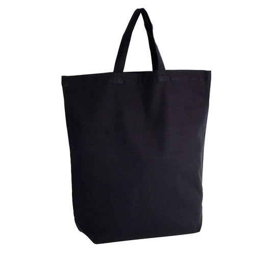 COTTON SHOPPER BAG - Black - Main