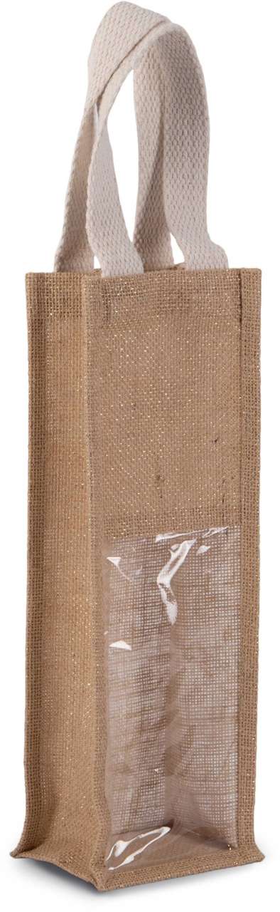 JUTE BOTTLE BAG - Natural/Gold - Main