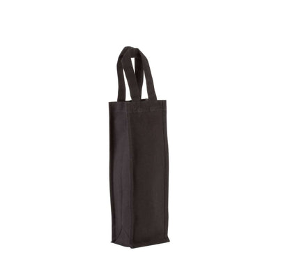 COTTON CANVAS BOTTLE BAG - Black - Main