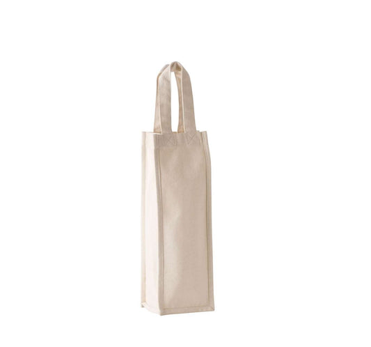 COTTON CANVAS BOTTLE BAG - Natural - Main