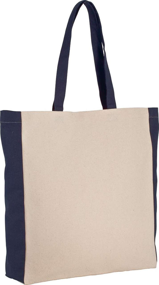 TWO-TONE TOTE BAG - Natural/Navy - Main