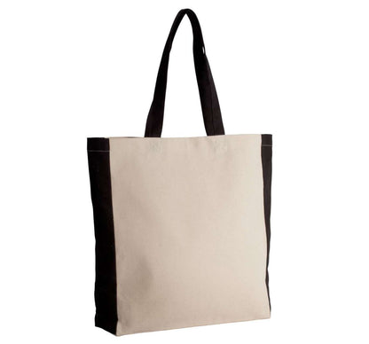 TWO-TONE TOTE BAG - Natural/Black - Main