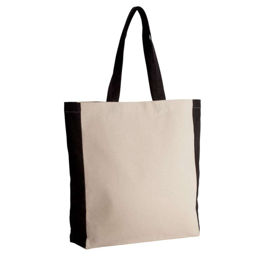 TWO-TONE TOTE BAG - Natural/Black - Main