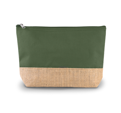 CANVAS & JUTE POUCH - Dusty Light Green/Natural - Main
