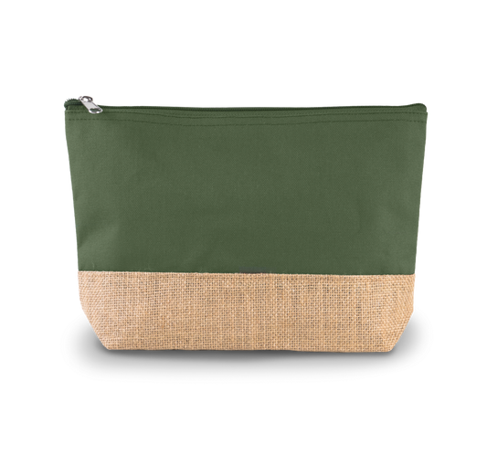 CANVAS & JUTE POUCH - Dusty Light Green/Natural - Main