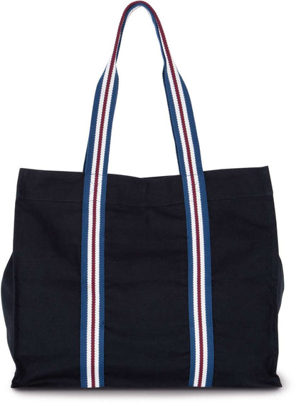 FASHION SHOPPING BAG IN ORGANIC COTTON - Night Navy - colorimageurl