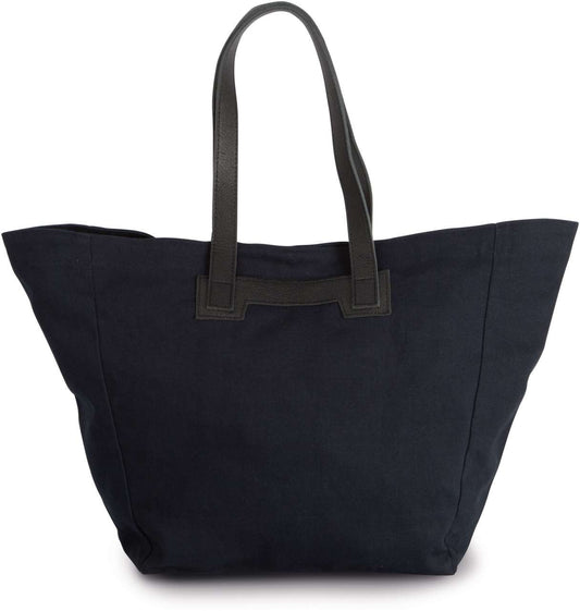 HANDBAG WITH LEATHER HANDLES - Night Navy - Main