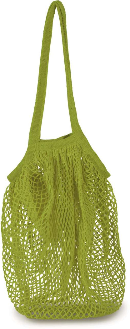 COTTON MESH GROCERY BAG - Burnt Lime - colorimageurl