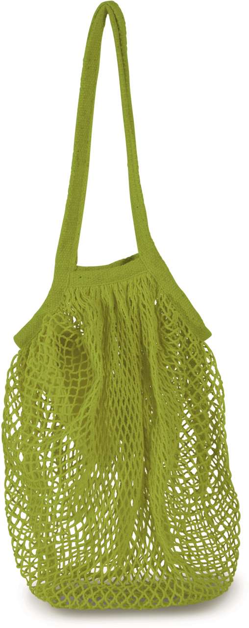 COTTON MESH GROCERY BAG - Burnt Lime - colorimageurl