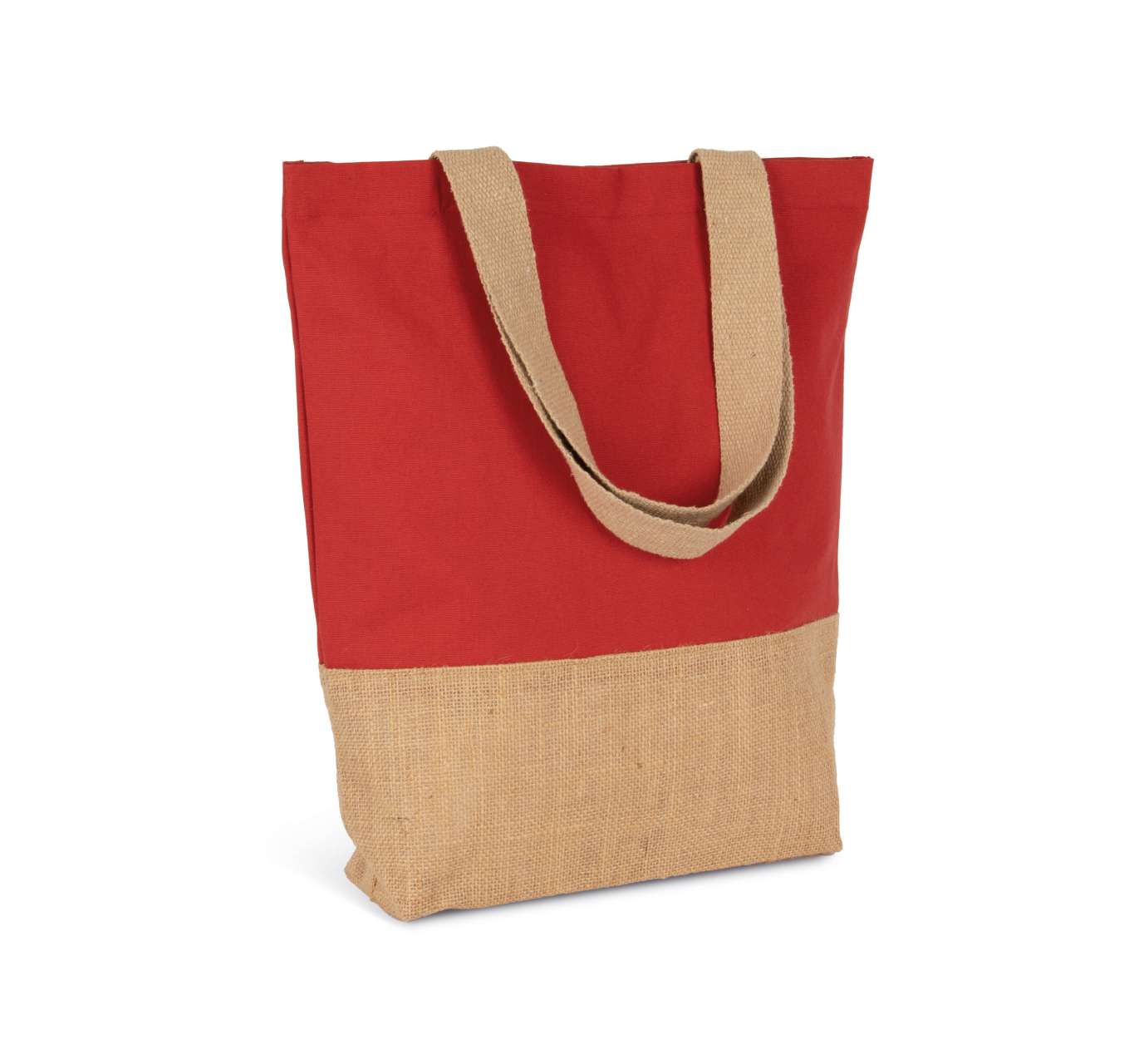 SHOPPING BAG IN COTTON AND BONDED JUTE THREADS - Cumin Yellow/Natural - Model