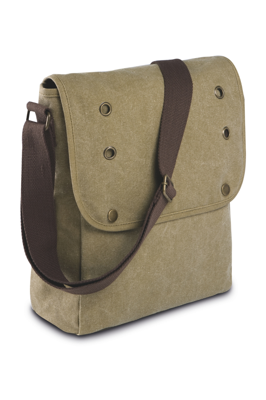 CANVAS SHOULDER BAG - Black - Model
