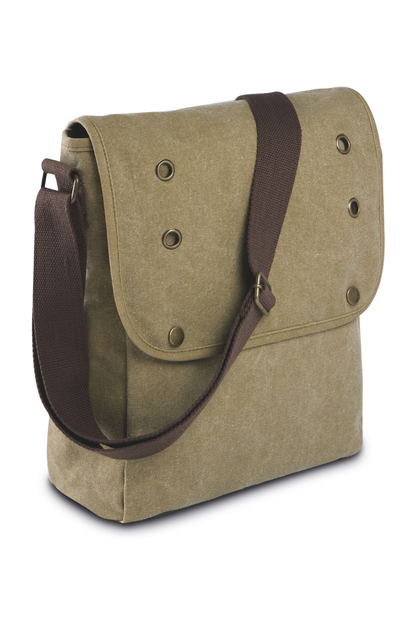 CANVAS SHOULDER BAG - Vintage Khaki - Model