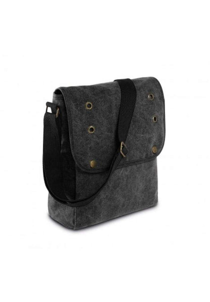 CANVAS SHOULDER BAG - Black - Main