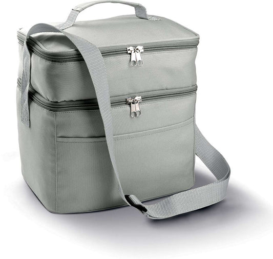 DOUBLE COMPARTMENT COOLER BAG - Light Grey - Main