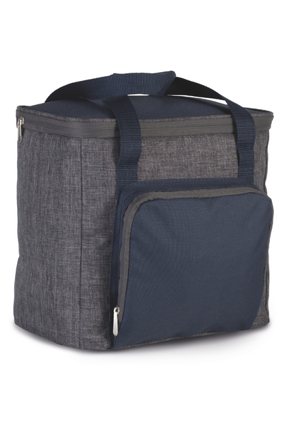 COOL BAG WITH ZIPPED POCKET - Dark Grey Heather/Navy - Model