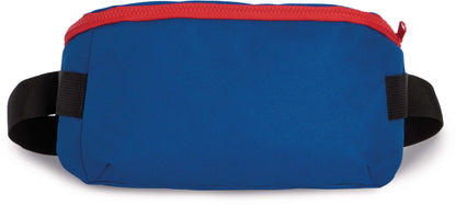 SADDLEBAG WITH MODERN FASTENING IN CONTRASTING COLOURS - Royal Blue/Red - colorimageurl