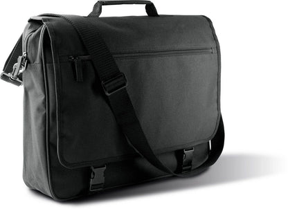 DOCUMENT BAG WITH FRONT FLAP - Black - Main