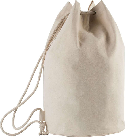 COTTON SAILOR-STYLE BAG WITH DRAWSTRING - Natural - Main