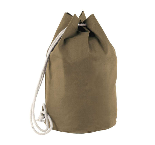 COTTON SAILOR-STYLE BAG WITH DRAWSTRING - Vintage Khaki - Main